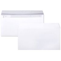 Enveloppe Clairefontaine blanche 110 x 220 mm - format DL - sans fenêtre - Boîte de 500