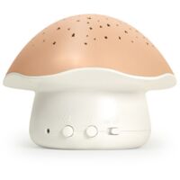 Veilleuse champignon musicale avec projecteur d'étoiles Rose