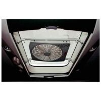 Brasseur d'air Turbo Kit 12V – Ventilateur extracteur d'air pour camping-car – Fixation télescopique adaptable 40x40 à 50x70 cm – Alimentation 12V – Fiamma