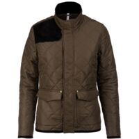 Giacca da equitazione trapuntata Kariban da donna Verde / Nero S