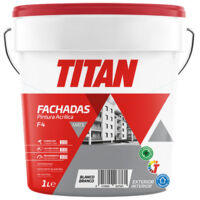 Peinture Acrylique Façade Mat F-4 Blanc 1L Titan 125670001