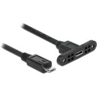 USB 2.0 Kabel, Micro-USB Stecker Micro-USB Buchse zum Einbau Verwendung: Installiert eine USB Buchse an einem Slotblech / in einem Boitier