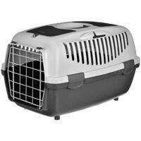 Cage de transport ZOLUX Gulliver 2 grise avec porte métallique pour petits animaux 55x36x35cm