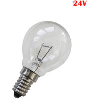 Ampoule à incandescence sphérique transparente 40W E14 24V – Luminosité 480 lm – Température de couleur 2800 K – Angle d'ouverture 360°
