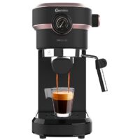 Cecotec – Cafetière expresso 1350 W – 20 bars – Manomètre PressurePro – Système Thermoblock – 1,2 L pour café parfait