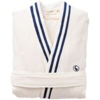 Peignoir écru S/M 320GSM 100% coton uni avec logo brodé El Ganso