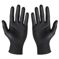 Boite de 100 gants nitrile noir non poudrés taille 8 medium gd23bc