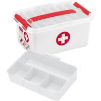 Boîte de premiers secours Sunware Q-Line 6L 30x20x14 cm Blanc/Rouge