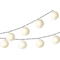 Guirlande lumineuse d'extérieur 7,5 m – LED solaire blanche – Pour embellir espaces extérieurs – 10 lampes LED – Jardideco