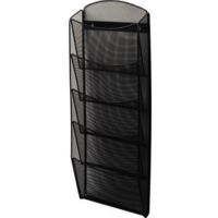 helit, Présentoir mural MESH, noir, 5 cases, pour 25