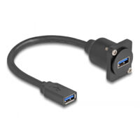 D-Typ USB 3.2 Gen 1 Kabel, USB-A Buchse USB-A Buchse Verwendung: Einbau in D-Typ Aussparung avec 24 x 19mm