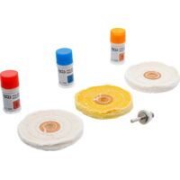 Kit de polissage pour métal doux 7 pièces BGS