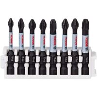 Bosch – Set de 8 embouts pour visseuse Impact Control – Empreinte torx – Longueur 50mm – Pour matériaux durs – Coffret de rangement inclus