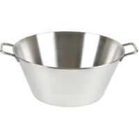 Bassine à confiture conique inox 40 cm – Capacité 1500 cl – Compatible lave-vaisselle – Pour préparations maison – Lacor