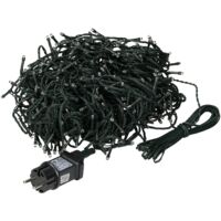 ECD Germany Guirlande Lumineuse LED Cluster 36m, 480 LED Blanc Froid, Minuterie et 8 Modes d'Éclairage, Alimentation Électrique, IP44, Intérieur/Extérieur, Éclairage Arbre de Noël Chaîne en Grappe