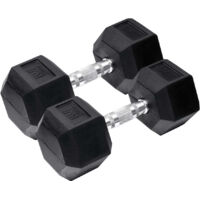 Orange gym - halteres hexagonaux - 10kg - lot de 2