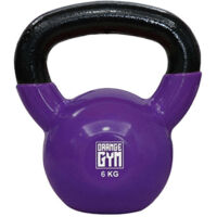 Orange gym - kettlebell en vinyle - 6kg