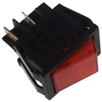 Universeel - interrupteur rouge 4 contacts 16a 30 x 22 mm - -