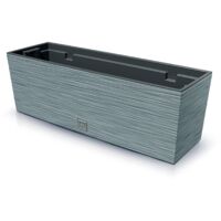 Jardinière allongée 58,5x18,5x19,5 cm – Insert béton pour protection – Capacité 21 l – Résistante aux intempéries – Plastique durable – Prosperplast