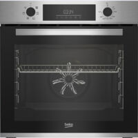Beko – Four encastrable multifonction 72L – Chaleur tournante – Nettoyage manuel – Classe A – Dimensions 59.5 x 59.4 x 56.7 cm – Inox