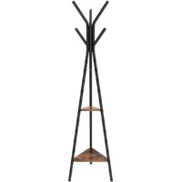 CALICOSY - Porte-manteau sur Pieds avec 2 Étagères - H179 cm