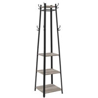 Vasagle Porte-manteaux design industriel grège et noir
