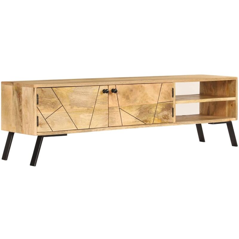 Mueble para TV de madera de mango maciza 140x30x40 cm vidaXL