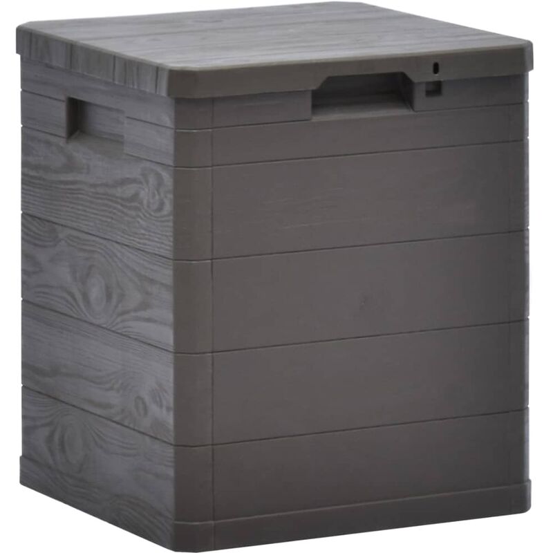 Caja de almacenamiento de jardín 90 L marrón vidaXL