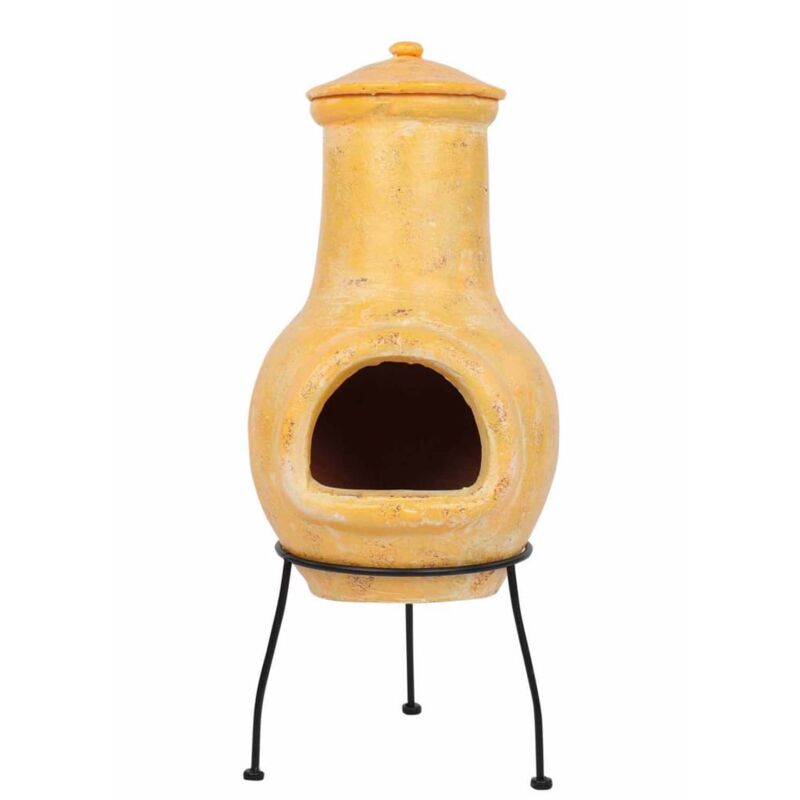 Chimenea Tampico arcilla amarilla 31x31x68 cm RedFire