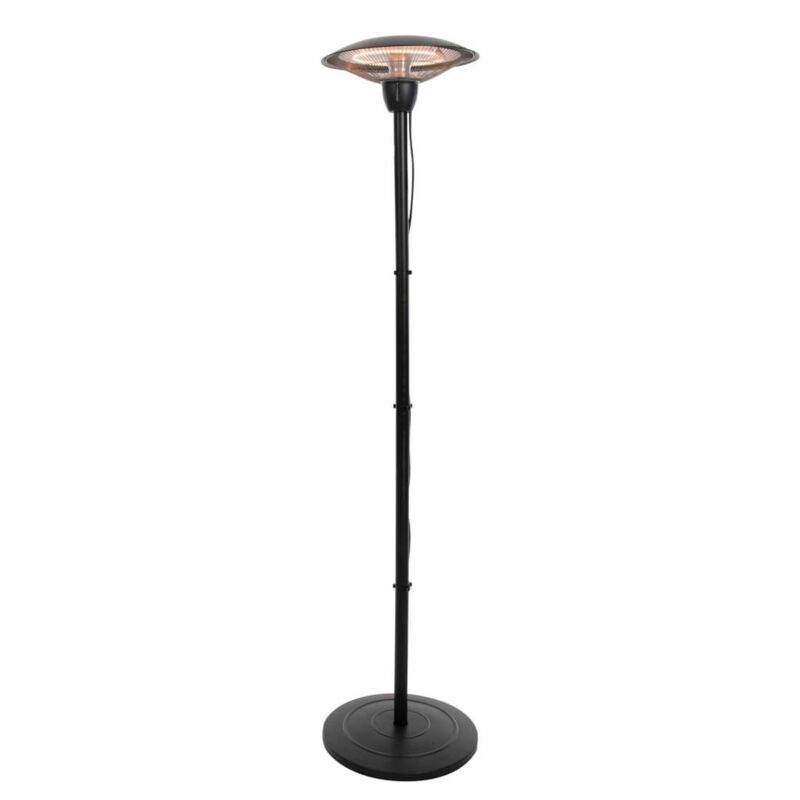 Calefactor de pie Barcelona 1500 W halógeno negro Sunred