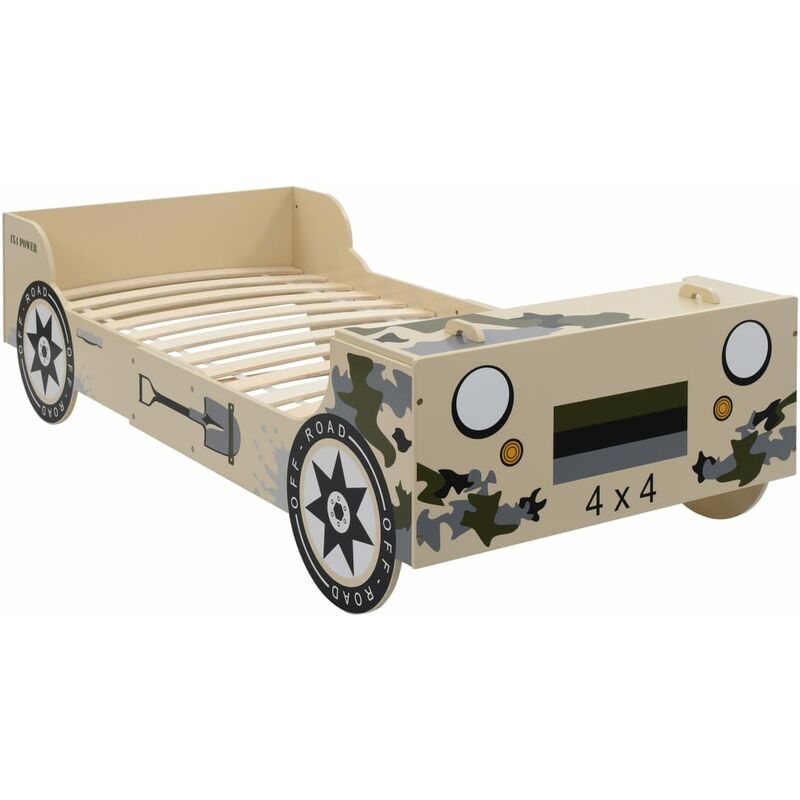 Con Forma De coche todoterreno niños 90x200 cm camuflaje vidaxl infantil 4x4 compatible