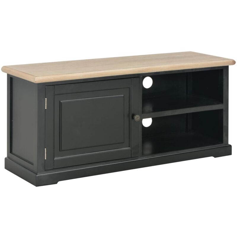 Mueble para el televisor de madera negro 90x30x40 cm vidaXL