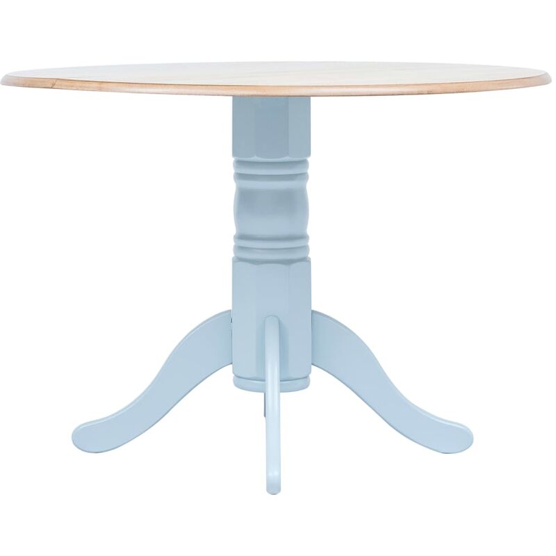 Mesa de comedor de madera maciza de caucho gris y marrón 106 cm vidaXL