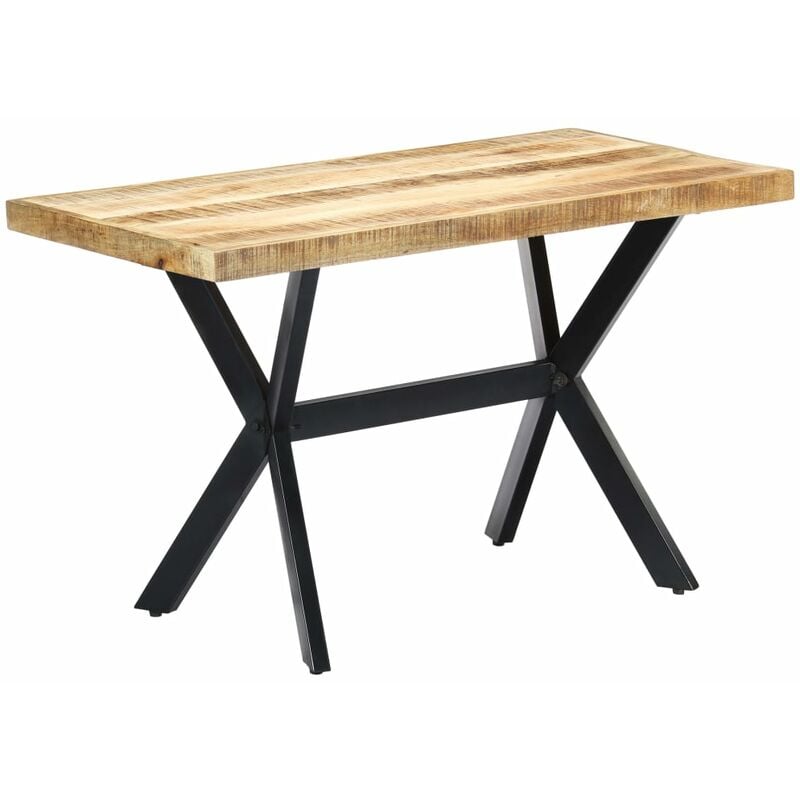 Mesa De Comedor madera maciza en bruto 120x60x75 cm vidaxl 247441