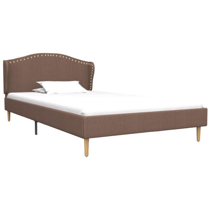 Estructura de cama de tela marrón 90x200 cm vidaXL