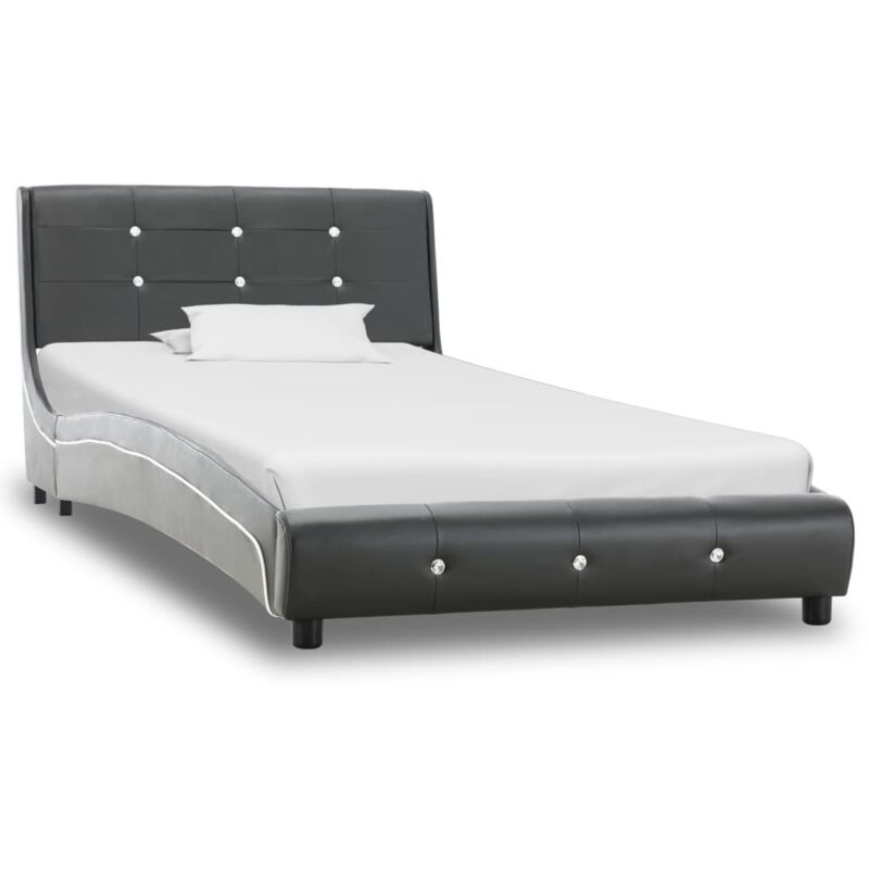 Estructura De Cama cuero gris 90x200 cm vidaxl 280322 artificial compatible con