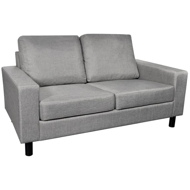 Vidaxl Sofá 2 plazas lounge cama asiento para oficina mueble gris claro de 241614