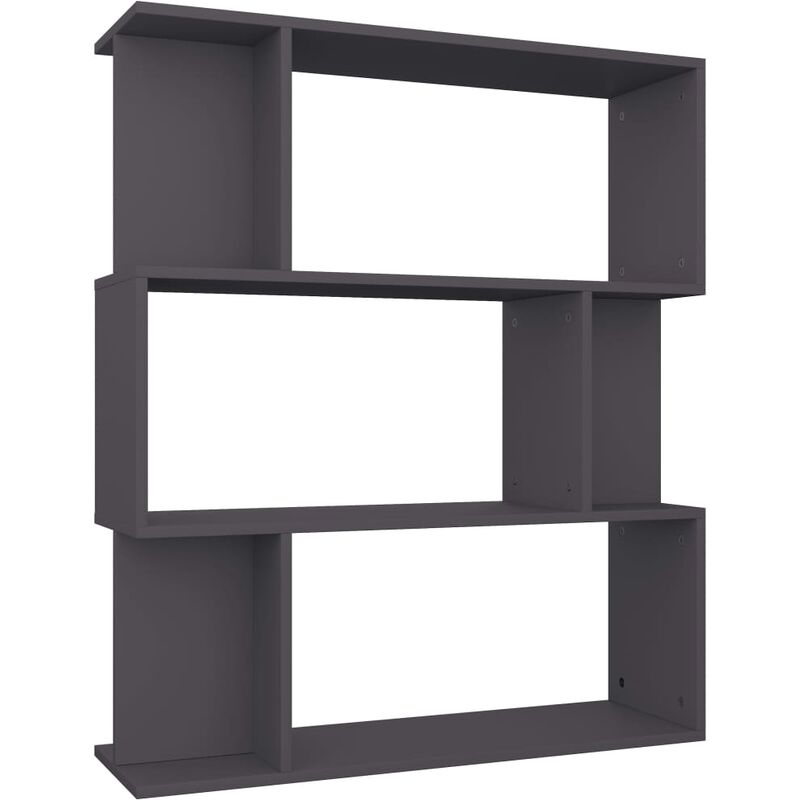 Estanteríadivisor Madera Contrachapada gris 80x24x96 cm vidaxl 800083 estanteríaseparador de ambientes aglomerado biblioteƒ¨quesãƒ parador 80 24 96