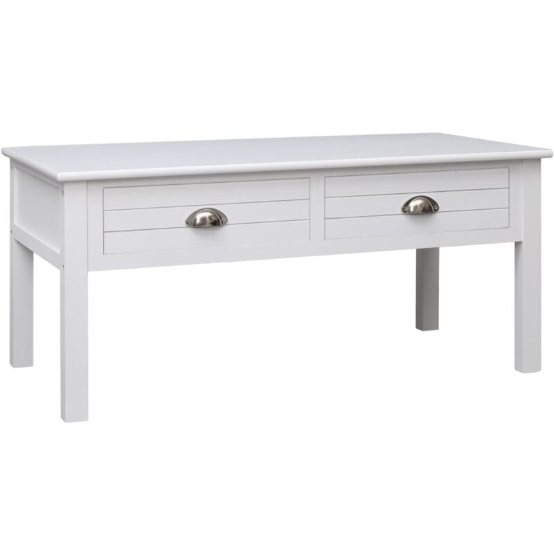 Mesa de centro de madera blanco 100x50x45 cm vidaXL