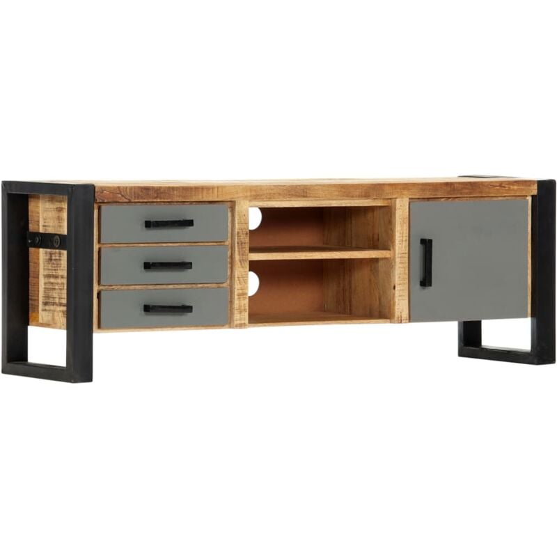 Mueble para TV de madera maciza de mango 120x30x40 cm vidaXL