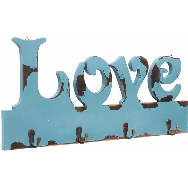 Perchero de pared LOVE 50x23 cm vidaXL