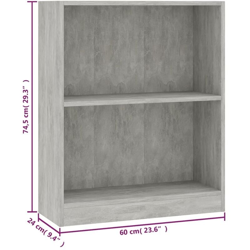 Estantería para Libros 4 niveles Librería madera contrachapada blanca  80x24x142cm ES61940A