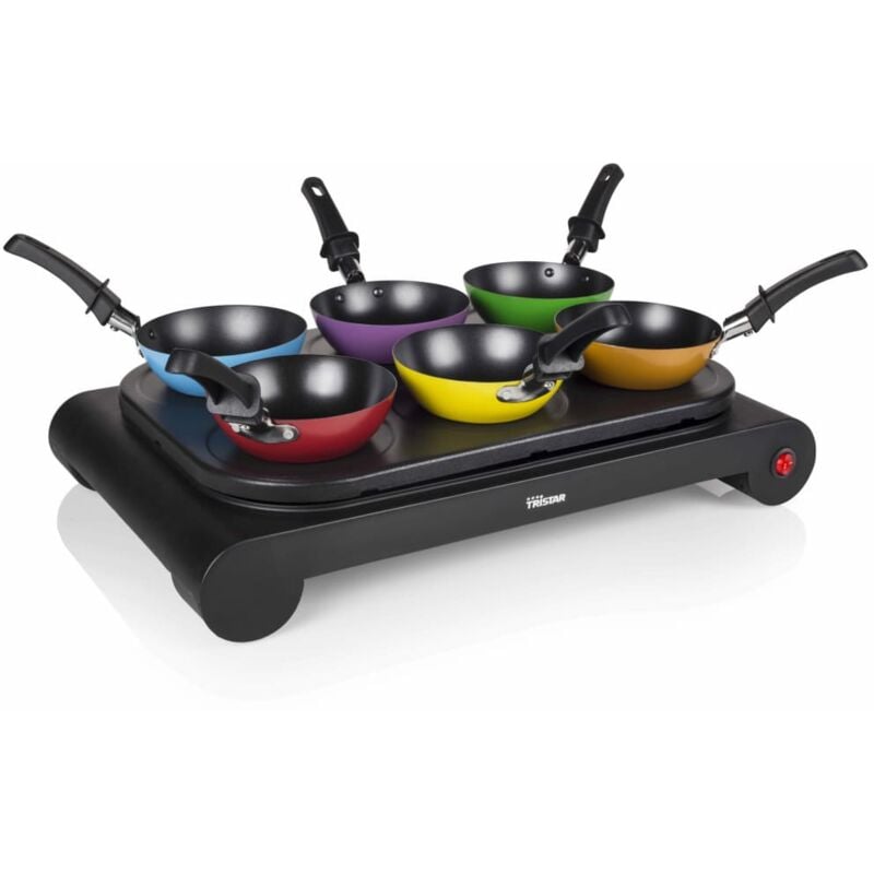 Juego de sartenes wok negro 1000 W Tristar