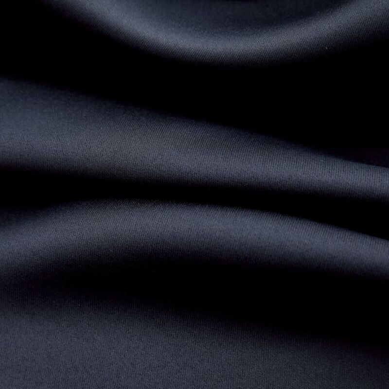 Maison Exclusive Cortinas opacas con anillas de metal 2 piezas negro  140x245 cm