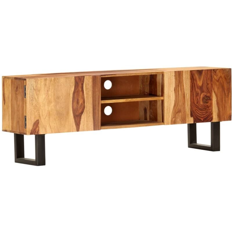 Mueble para TV de madera maciza de acacia 130x30x47 cm vidaXL