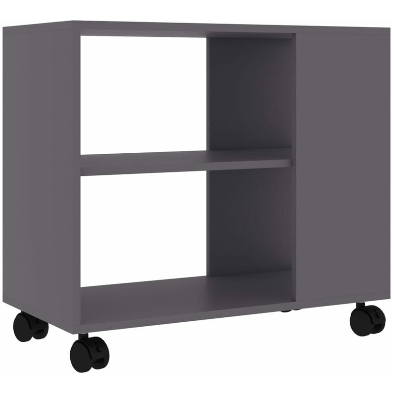 Mesa auxiliar de madera de ingeniería gris 70x35x55 cm vidaXL