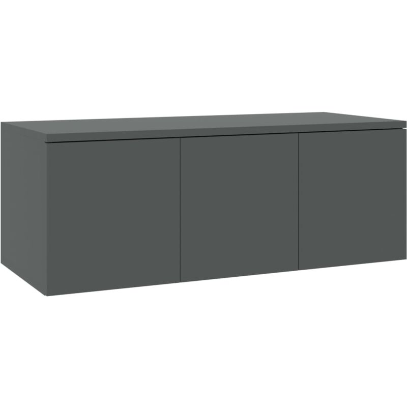 Mueble para TV madera contrachapada gris 80x34x30 cm vidaXL