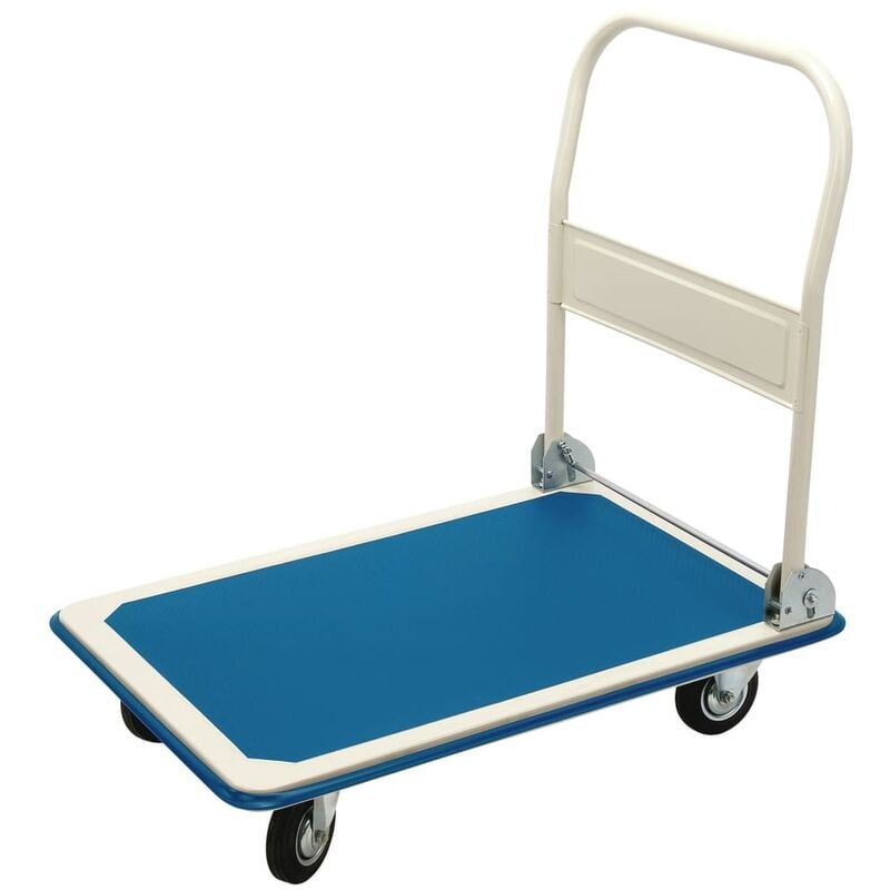 Carro plataforma asa plegable azul y blanco 90x60x85 cm Draper Tools