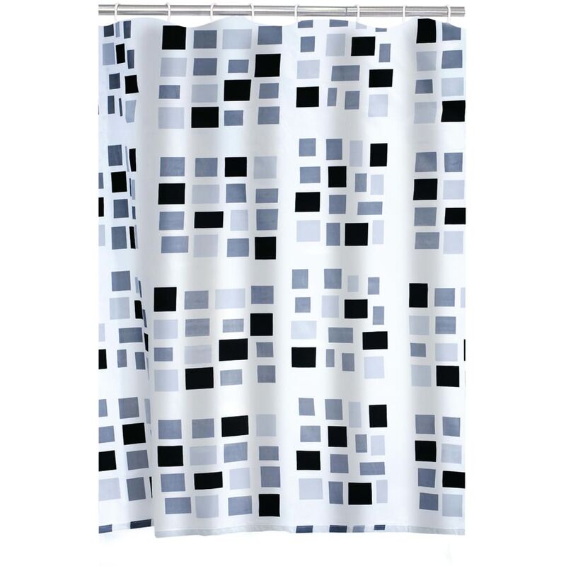 Ridder Aquamod 140320 stones cortina de ducha tela 180 x 200 cm color negro