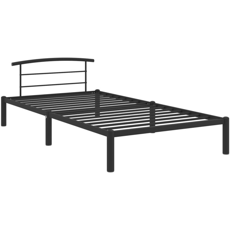 Estructura de cama de metal negro 90x200 cm vidaXL